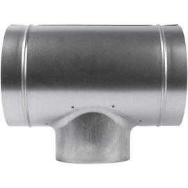 8'' Inch Duct T-Joint Splitter to 6" Inch 90° Degree Branch Connector for Exhaust Systems - T-Shaped Metal Junction - Triple Ventilation Splitter Adapter, 3 Way 8x6x8 Dryer Vent Attachment