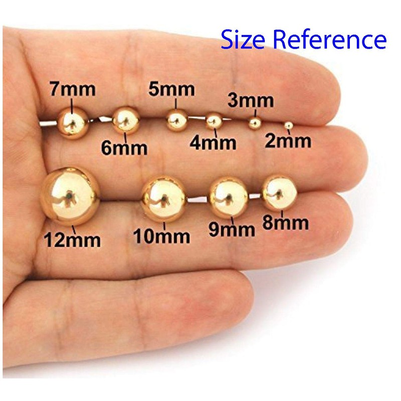 100pcs Hypoallergenic Earring Posts Stud Earrings 5mm Ball Post with