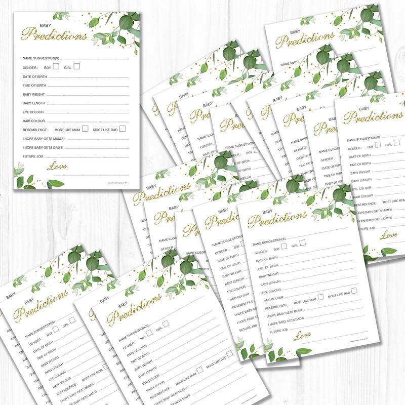 20 x Baby Prediction Cards from Olivia Samuel - Baby