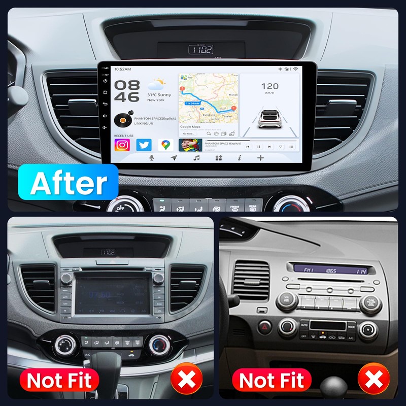 Car Radio for Honda CRV 2012-2016: 4Core Car Stereo Upgrade