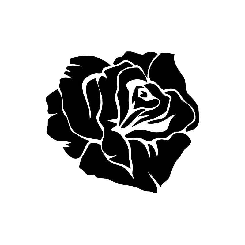 Rose Flower Floral Vinyl Decal Sticker (Red Gloss)