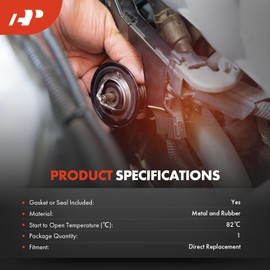 A-Premium Engine Coolant Thermostat Compatible with Toyota 4Runner, Yaris, Supra, Echo, Previa, Prius, T100, Tacoma & Lexus IS300, GS300, SC300 & Mitsubishi Lancer, Outlander & Scion xA, xB