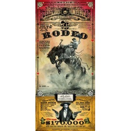*signed* Deadwood South Dakota Rodeo poster Bob Coronato cowboy Wild Bill Hickok