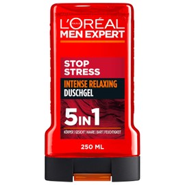 L'Oréal Men Expert Shower Gel for Body, Face and Hair, Ice Effect and Extra Cooling Kick for Men, Ultimate Vitality, 1 x 250 ml