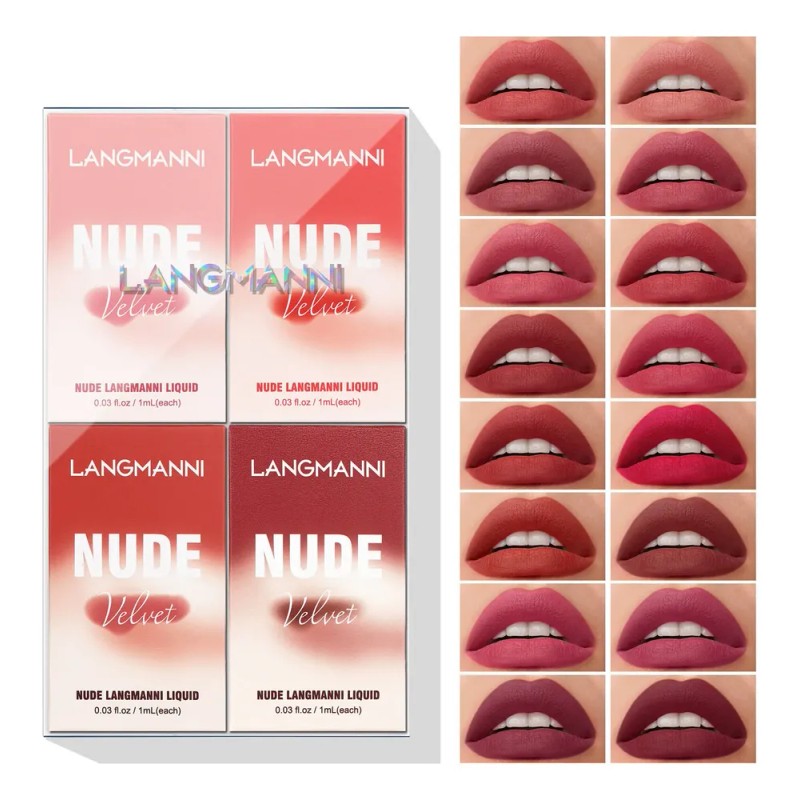 Útil Set De Pintalabios Líquidos Mate Velvet Liquid Lipstick