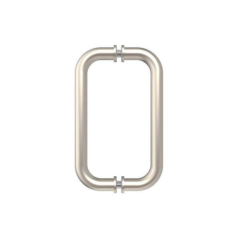 CRL 8" Brushed Nickel (BM Series) Tubular Back-To-Back Pull Handle