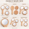 Wooden Hand Mirror for Makeup & Grooming – Portable Handheld
