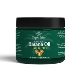ORGANIC EXTRACT Batana Oil Hair Butter - 4 fl oz / 118ml - Natural Organic Butter, Nourishes Hair from Honduras, Enhances Thickness, Repairs & Strengthens, Hydrating for All Hair Types