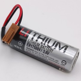 LITKEQ (Pack of 10) ER17500V 3.6V PLC Battery Compatible with Toshiba ER17500V Digital Control Battery with Brown Plug