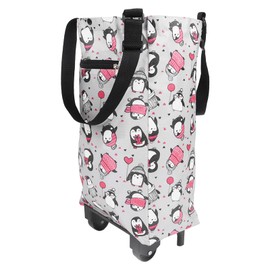 Portable Shopping Cart, Foldable Cart Shopping Trolley Dual Purpose Hand Cart Grocery Carts with Shopping Bag for Stair Climber Cart Household Shopping Cart for Outdoor Shopping and Picnics