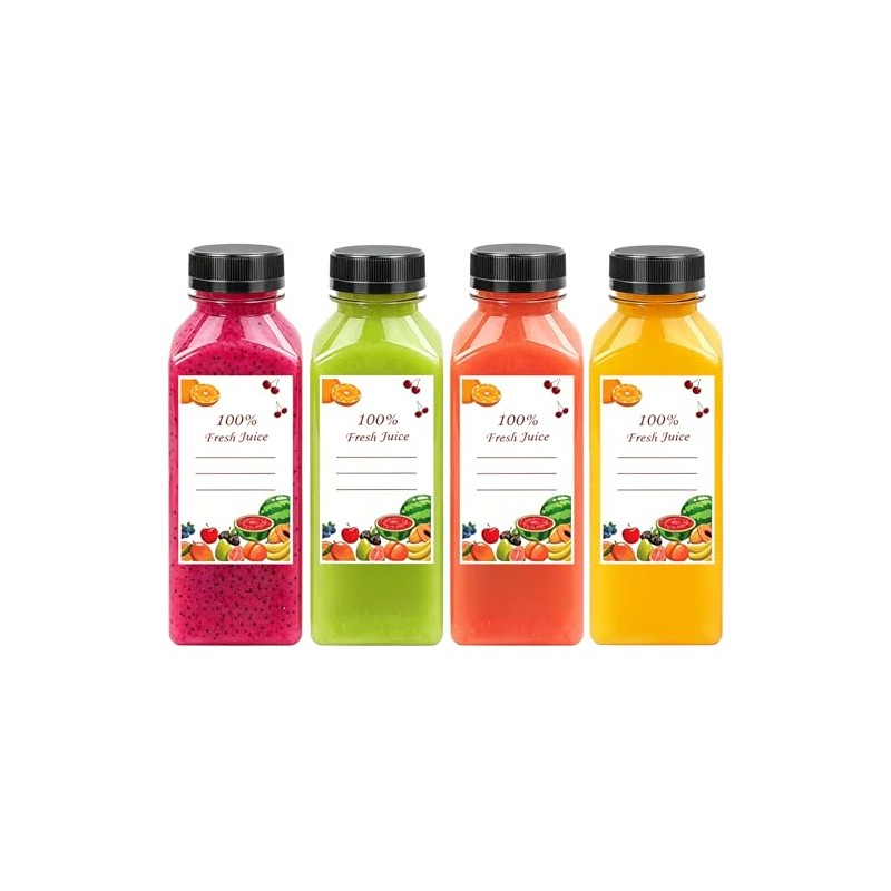 4 Pcs Botellas de Plástico de 350 ml12 Onzas Con