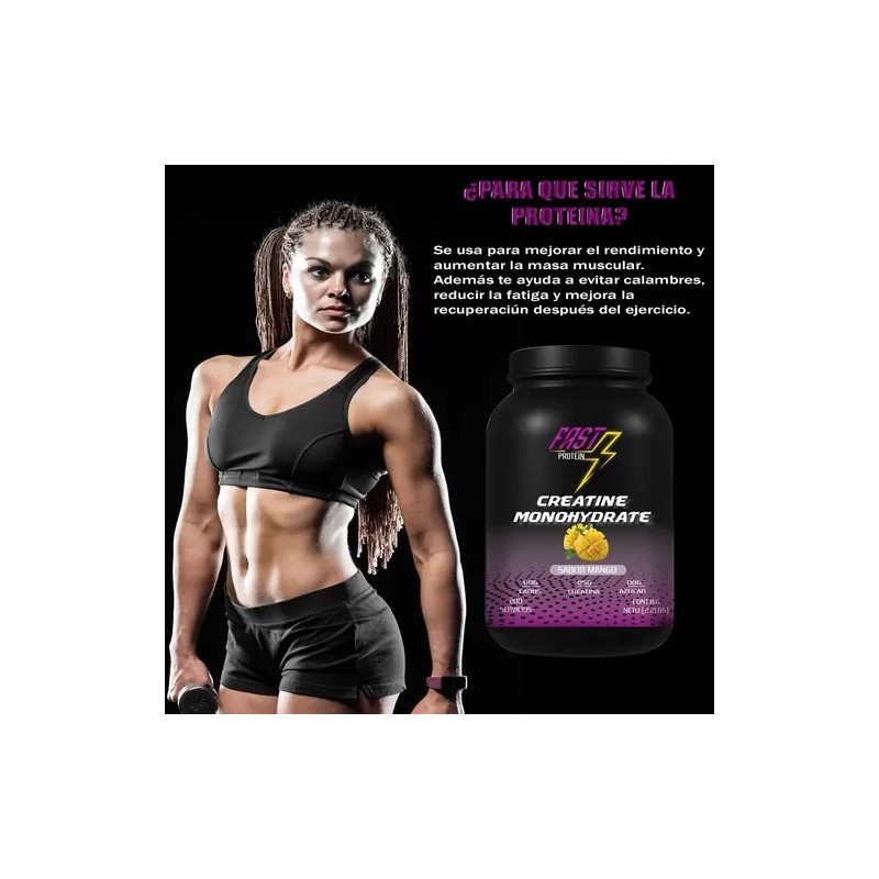 Creatina Monohidratada Fast Protein 1kg 200 Servicios Varios