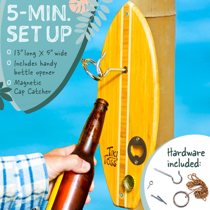 Ring Toss Game for Adults – 13 Inch Surfboard Edition