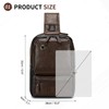 SUIKIHUM Vintage PU Leather Sling Backpack for Men, Crossbody Bag,