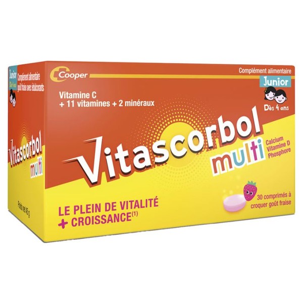 Cooper laboratoire Vitascorbol Multi Junior 30 comprimés