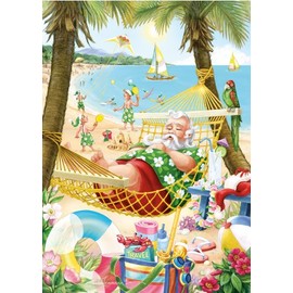 Santa's Vacation Christmas Cards - Set of 15