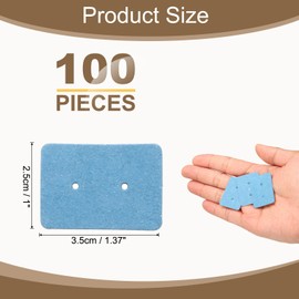 sourcing map 100 Pcs Earring Display Cards, 1.37"x1" Ring Cardboard Cards with 2 Holes Jewelry Paper Earring Packaging Cards for Selling Small Business Jewelry Making Keychain, Dark Blue