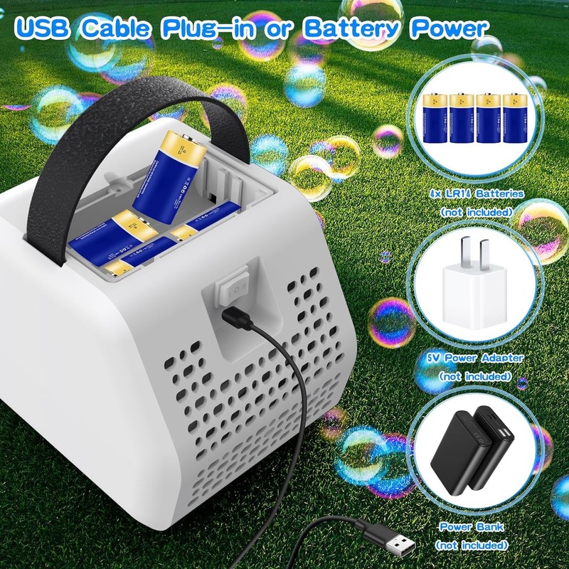 Bombble BM803 Automatic Bubble Machine, Children's Bubble Machine, 10,000 Bubbles/Minute
