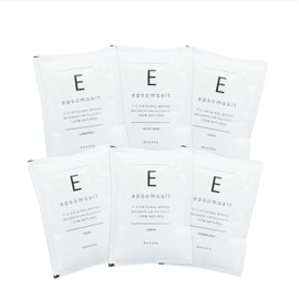 BASSPA Epsom Salt, Trial 5.3 oz (150 g), Set of 6 Popular Flavors, Lavender, Musk, Cypress, Lemon, Rose, Golden Oyster