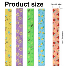 5 Pcs Towel Bands for Beach, Elastic Bands for Sunbed Towel, Windproof Sun Lounger Straps for Sun Loungers Pool Beach Chairs (40cm×5cm,Colorful)