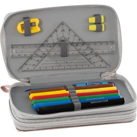 Eberhard Faber 577427 Double Decker Pencil Case Rose Gold Shine with 24 Writing Utensils