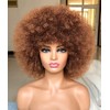 HIHOO Short Afro Wig with Bangs for Black Women Afro