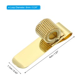 PATIKIL Pen Holder Clips, 3Pcs Metal Horizontal Portable Single Spring Loop Pencil Organizer for Office Business Pocket Notebook Clipboard, Golden
