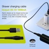 Smaeti 2-Pack 5V USB Charger Cord for Philipss for Norelcoo