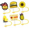 YEALQUE Random Different 50PCS 0.32in Straw Covers Cap Dust Proof