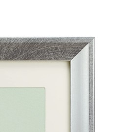 Vanjoh 106723 3-Way Plastic Frame, 0.8 inch (20 mm) Silver, 2 Mats Included