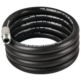 EVIL ENERGY 3/4" Fuel Transfer Hose,Farm Fuel Hose for Dispensing Diesel Gasoline Kerosene Biodiesel 12FT
