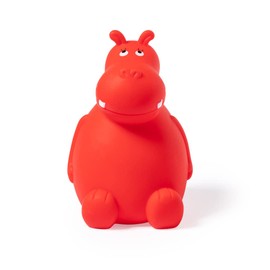 Piggy Bank Hippo Piggy Bank with Soft Body in Vibrant Colours. Original Small Money Boxes for Children with Plug. Lightweight and Durable. (Red)