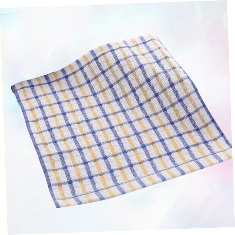 VILLFUL Cotton Yarn Lint- Plaid Dishcloth Non-Stick Kitchen Towel Absorbent