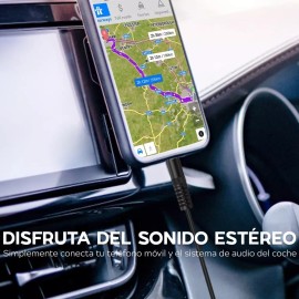 Maíz 3pz Cable Auxiliar Conector Jack 3.5mm Estereo Audio Sonido