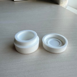 Brando Moon Silicone Wax Case White 5pcs - Round Wax Silicone Containers Non-stick Oil Jars - Multi-Use Storage Jars 5ml