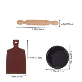 TOYANDONA Miniature Baking Tool Set 1 Set Tiny Baking Utensils for Real Baking Kitchen Decoration Accessories for Dolls and Play Kitchens Fashionable Design for