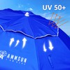 AMMSUN 6ft Folded Portable Travel Beach Umbrella with Sand Anchor