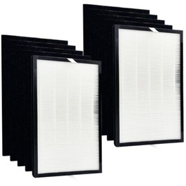 FLT5600 Filter N Replacement for GermGuardian AC5600 AC5600W AC5600WFL AC5600WDLX Air Purifier, 2 Pack H13 True HEPA and 8 Pack Activated Carbon Filter
