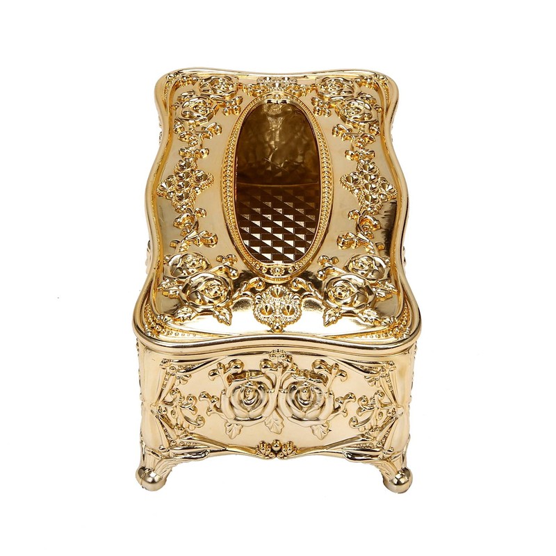 XIAOJUN Gold Acrylic Tissue Box Hotel Restaurant Napkin Holder Household