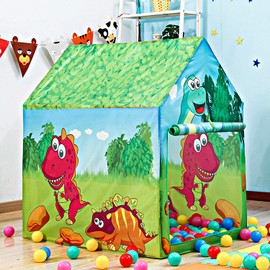 POCO DIVO Dinosaur Play House, Kids Outdoor Park Camping Toy Tent, Toddler Indoor Bedroom Big Space Tents, Kids Pretend Jurassic Museum Playhouse
