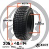205/40-14 Ocelot Course Pro II Golf Cart Tire
