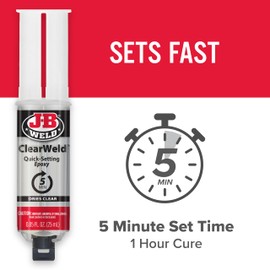 J-B Weld J-B Weld 50112 ClearWeld 5 Minute Set Epoxy Syringe - Clear - 25 ml, 25ml