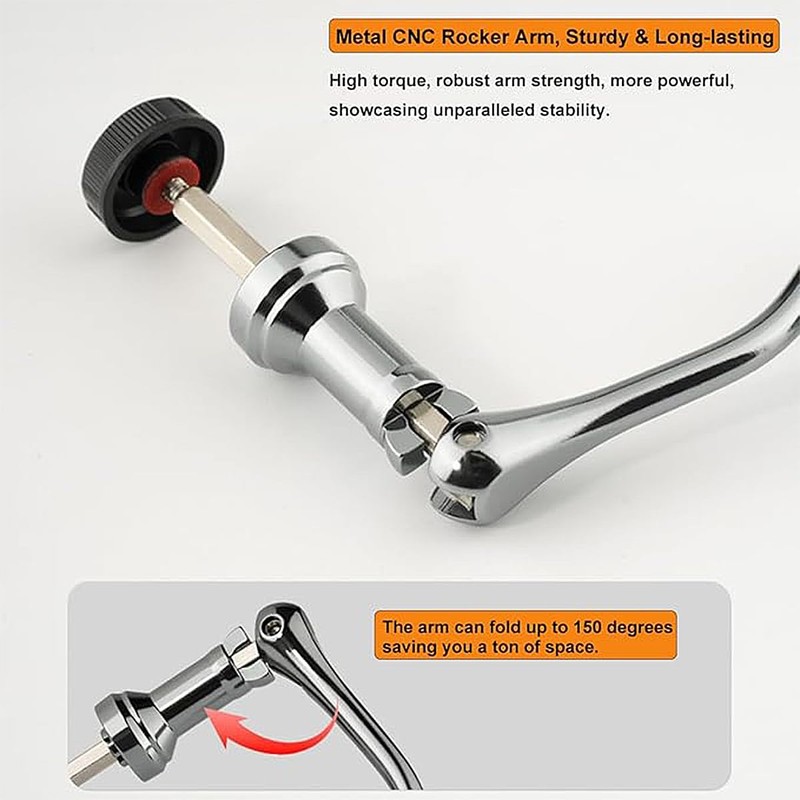 AIMALL All-Metal Spinning Wheel Rocker Arm - High-Strength Alloy, Ergonomic
