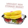 Alipis Holder Countertop Basket Iron Wire Basket with Handles Small