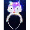 GENBREE Light Up Animal Headband Glowing Cat Hair Band Led