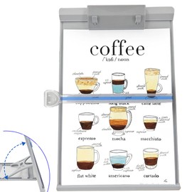 Barelove Paper Stand Document Holder with 7 Adjustable Positions, Paper Holder Stand for Desk When Typing for Reading A4 Letter, Books, Receipts, Sheet Music, Textbooks (Grey)