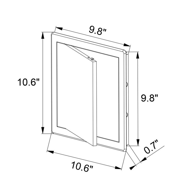Awenta 250 x 250 mm Plastic Access Panel Door -