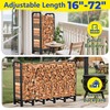 Amagabeli 6ft Firewood Rack Outdoor Heavy Duty Fire Wood Rack