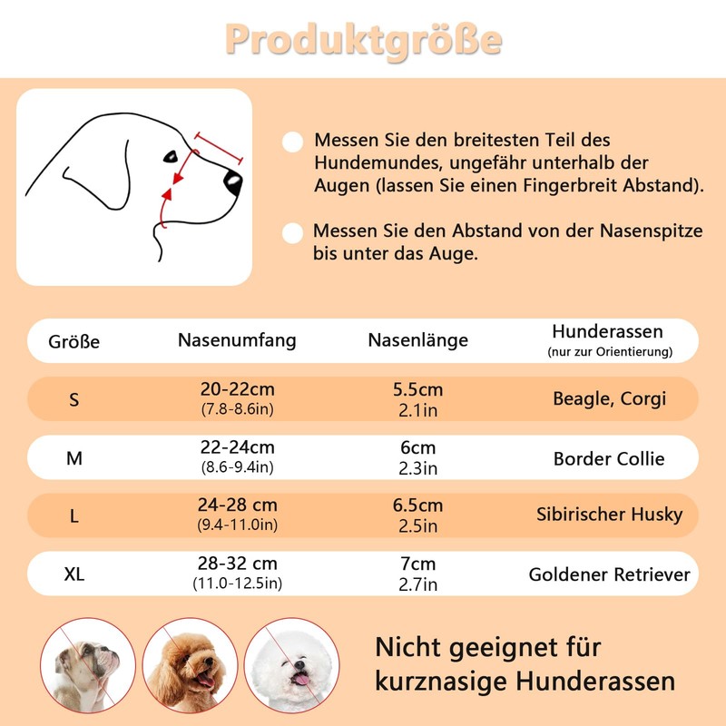 Mesh Dog Muzzle Cover, Muzzle Against Barking with Front Opening