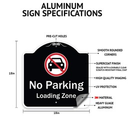 SignMission Designer Series Sign - Reserved Parking For Employee Of The Month | Black & White 18" X 18" Heavy-Gauge Aluminum Architectural Sign | Protect Your Business & Municipality | Made in the USA